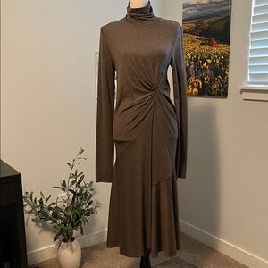 Brunello Cucinelli Wool Blend Midi Dress